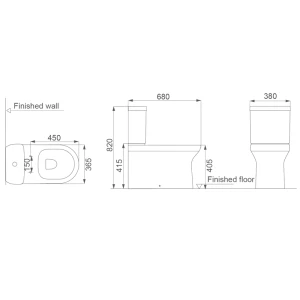 Унитаз-компакт Creo Ceramique Archi AR1002R+RE1001T/AR1001T+AR1003
